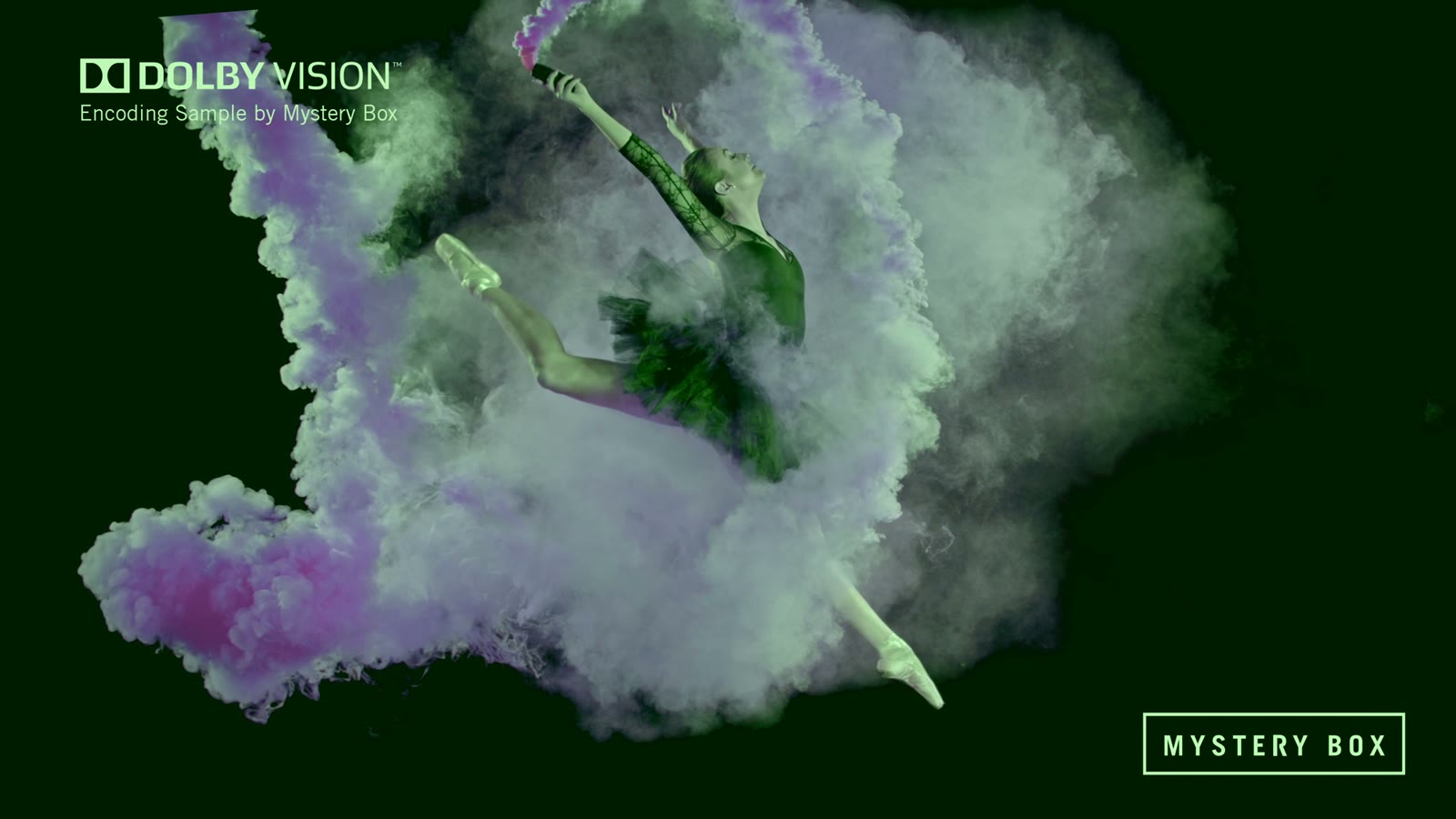 The same frame without Dolby Vision processing, with a green and purple cast